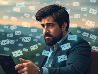 Mark Cuban efficiently managing a high volume of emails with AI tools, highlighting his email productivity strategy.