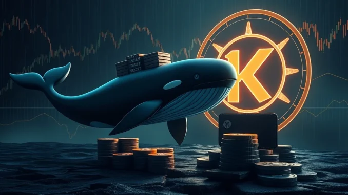 Massive **USDT Transfer**: $200 Million Moves from Kraken to Unknown Wallet Illustrates a massive **USDT transfer** of 200 million dollars from the Kraken exchange to an unknown digital wallet, symbolizing significant crypto market activity.