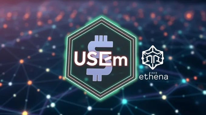 MegaETH's new USDm stablecoin launching via Ethena partnership, symbolizing innovation in the EVM blockchain space.