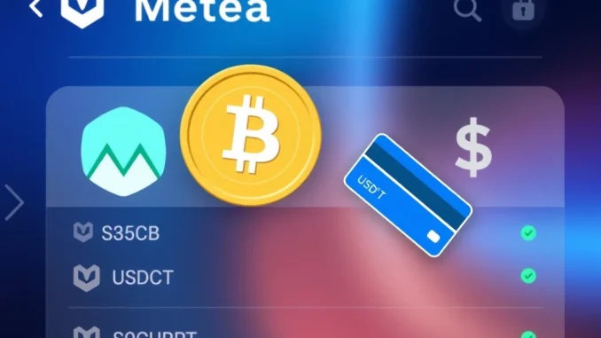 MetaMask wallet interface showing options for stablecoin purchases via Transak, highlighting ease of access for users.