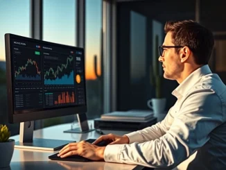 Financial expert reviews MicroStrategy MSTR stock, symbolizing Arizona pension fund's significant institutional crypto investment.