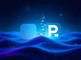 An illustration showing the Mirror logo dissolving into the Paragraph logo, symbolizing the Mirror shutdown and its integration into Paragraph, a Web3 content platform.