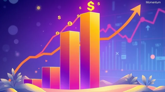 Graph illustrating Momentum TVL rapidly growing past $300M, signifying robust decentralized finance activity within the Sui ecosystem.
