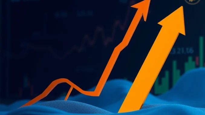 Graph showing positive MSTR BTC correlation, illustrating MicroStrategy's stock performance alongside Bitcoin's price movements.