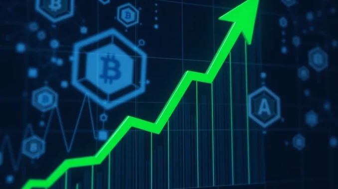Chart showing Mutuum Finance token price surge, symbolizing growth and investment opportunity in DeFi.