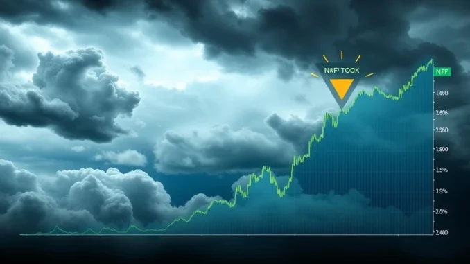 NFP price chart showing a catastrophic decline, symbolizing extreme crypto volatility and investor uncertainty in the market.