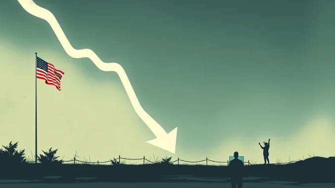 Chart showing a significant downward revision in US non-farm payrolls, indicating a shift in the US jobs report.