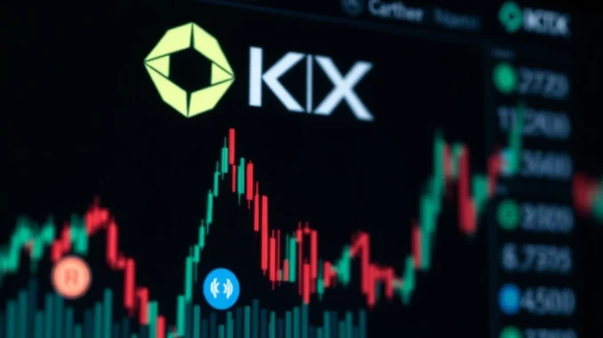 An OKX exchange screen shows six cryptocurrency icons being removed, signifying the upcoming OKX delisting of spot assets.