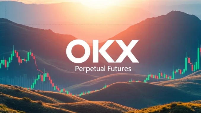 A screen displaying OKX OKB futures contract details, highlighting leverage and trading charts, symbolizing new crypto trading opportunities.