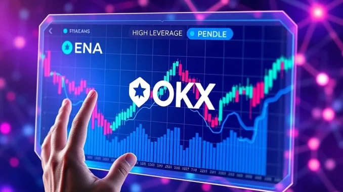 OKX perpetual futures trading interface showing ENA and PENDLE charts, symbolizing new high-leverage crypto trading opportunities.
