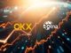 OKX and Solana logos converging, symbolizing the upcoming SOL perpetual futures listing, offering new trading opportunities.