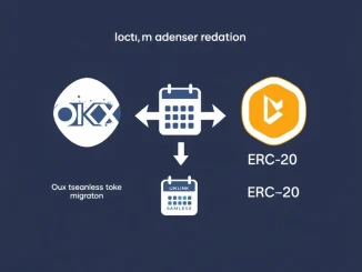 OKX supporting the UXLINK token migration, illustrating the shift from Arbitrum to ERC-20 for deposits.