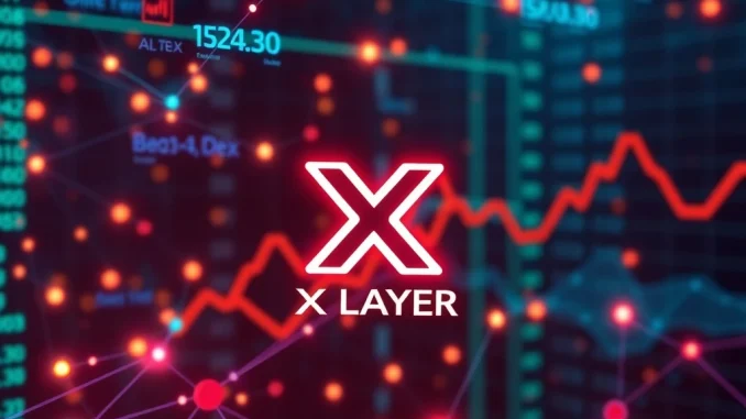 A visual representation of the OKX X Layer blockchain's impressive growth, highlighting its 4 million crypto wallets milestone and market impact.
