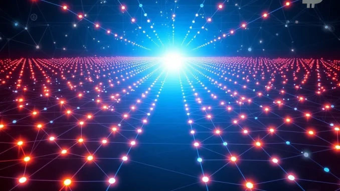 Orderly Network: Anticipate a Monumental Blockchain Innovation Next Week Orderly Network's digital infrastructure anticipates a major crypto announcement, symbolizing monumental blockchain innovation.