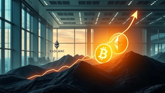 Pantera Capital SOL: Strategic $1.1 Billion Investment Signals Solana's Ascendance Pantera Capital SOL investment strategy shown through a financial chart, emphasizing Solana's rise and firm's $1.1B holding.