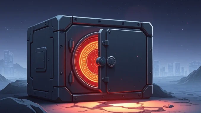 Pixel Vault's Crucial Pivot: Why a $100M NFT Giant Seeks Acquisition A symbolic depiction of Pixel Vault's challenges, as a once-funded NFT platform transitions and seeks acquisition.