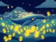 An illustration of a large digital whale surrounded by glowing cryptocurrency tokens, symbolizing significant Plasma staking rewards.