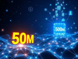 Visualizing the pivotal $50M DeFi investment by ACRDX into Plume, symbolizing the growth of tokenized credit on the blockchain.