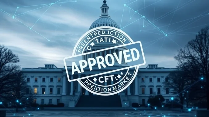 Polymarket's platform receives a significant CFTC approval, symbolizing a new era for decentralized prediction markets in the US.
