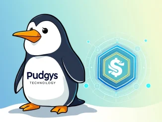 Illustrates the Pudgy Penguins Solana partnership, showcasing the integration of NFT intellectual property into Sharps Technology's institutional asset management strategy.
