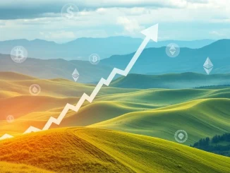 A chart illustrating the phenomenal surge in QMMM stock value following a strategic crypto investment.