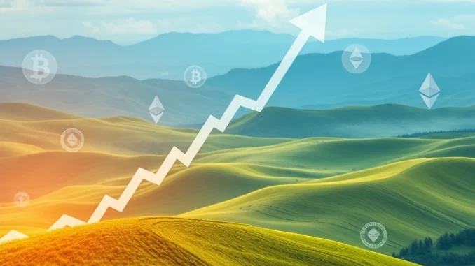 A chart illustrating the phenomenal surge in QMMM stock value following a strategic crypto investment.