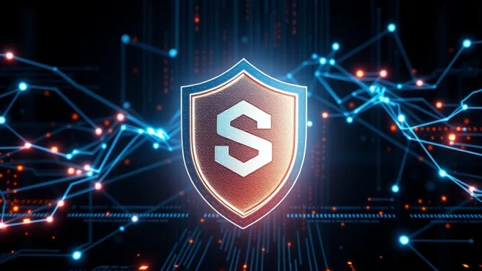 Visualizing the secure, futuristic network protecting a quantum-secure stablecoin, highlighting Danal and BTQ's innovative PoC.