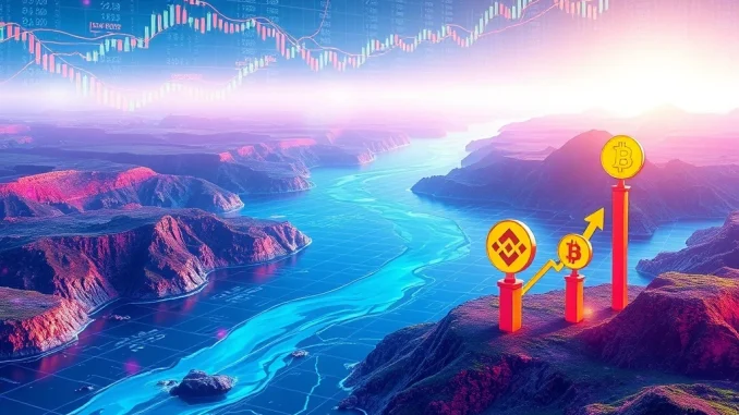 Chart showing River crypto volume surge on Binance Alpha, symbolizing its rapid market growth and increased investor interest.