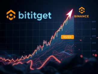 A chart illustrating the dramatic River crypto price surge on Bitget pre-market, reflecting significant investor interest.