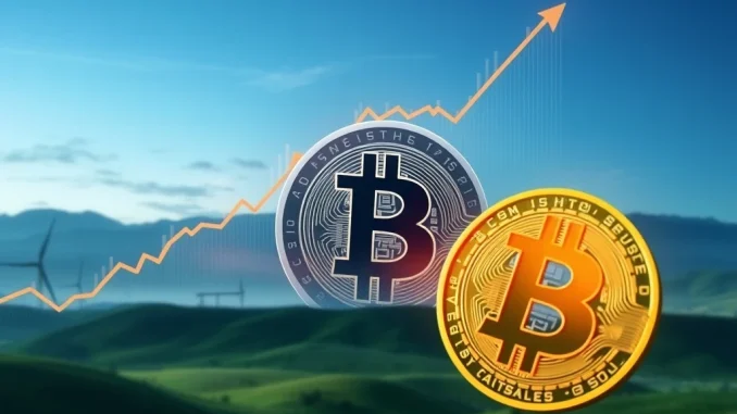 Robin Energy's Explosive 40% Stock Surge on Landmark Bitcoin Purchase Robin Energy's stock chart showing a sharp increase, representing the company's significant growth after its Bitcoin purchase.