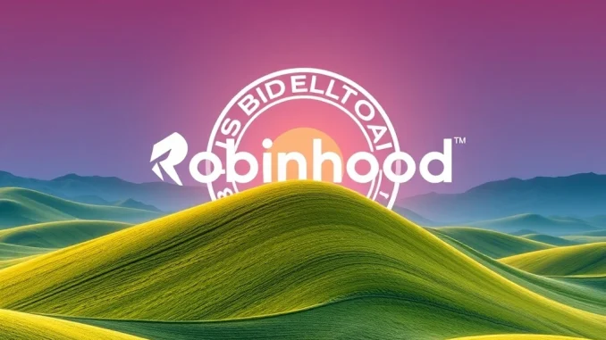 Visualizing the Robinhood S&P 500 inclusion, symbolizing the integration of a major crypto trading app into mainstream financial indices.