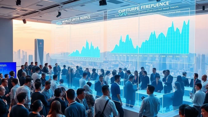 Attendees at the RWAiFi Summit Seoul 2025 discussing the future of AI crypto convergence and real-world assets.