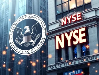 The SEC crypto task force and NYSE leaders discussing the future of tokenized stocks and digital assets, symbolizing regulatory dialogue.