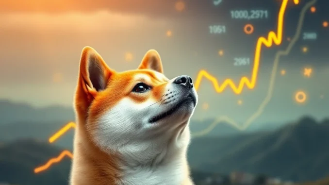 Chart depicting Shiba Inu (SHIB) price surge, symbolizing its liquidity-driven rebound and analysts' ambitious $0.000025 target.