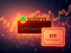 Digital representation of Solana's logo alongside financial charts, signifying the **Solana ETF's** imminent approval and its impact on the crypto market.