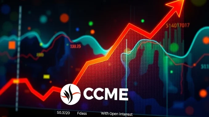 Solana Futures Skyrocket: CME Open Interest Explodes 25.5% Amidst ETF Hopes A digital chart illustrates a sharp increase in Solana futures open interest on the CME, signaling robust market expansion.