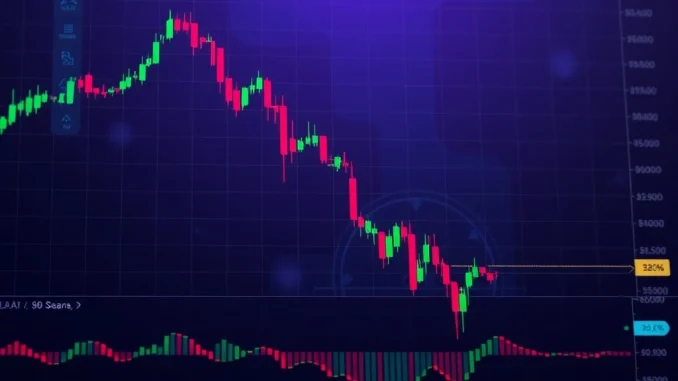 A chart depicting Solana's recent bearish price breakdown, highlighting crucial support levels for Solana Price Analysis.