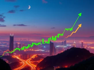 Chart showing a **Solana Price Rally** with upward arrows, symbolizing growth and potential market gains.