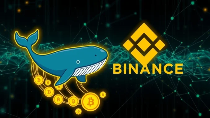 A large **SOL transfer** from an unknown wallet to **Binance**, representing a significant cryptocurrency movement and its potential market impact.