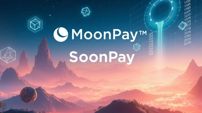 MoonPay's platform visually represents high Solana staking yields, illustrating the ease of earning passive income with liquid SOL.