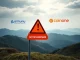 A digital warning sign clearly stating 'Sonic (S) Investment Warning' with Bithumb and Coinone logos, signifying market caution.
