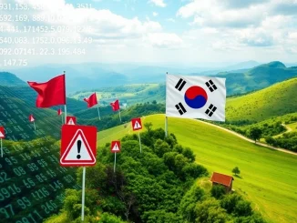 A visual representation of financial surveillance and data analytics, highlighting the surge in South Korea crypto suspicious transaction reports.