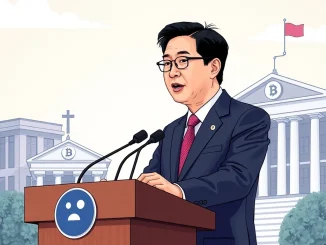 South Korean official discusses South Korea stablecoins issued by bank-led consortiums, emphasizing secure financial policy.