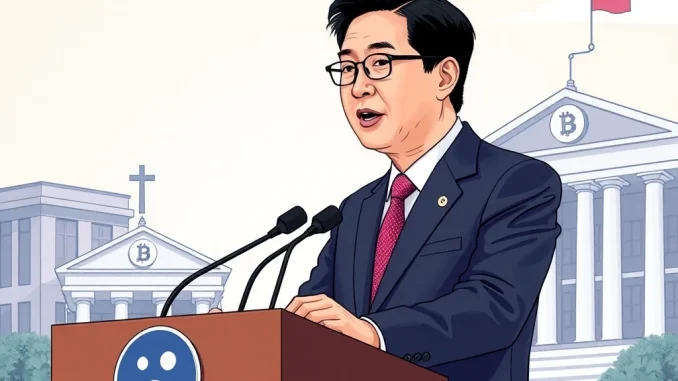 South Korean official discusses South Korea stablecoins issued by bank-led consortiums, emphasizing secure financial policy.