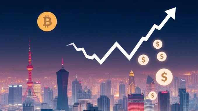 Shocking Decline: South Korean Crypto Market Holdings Plunge 27% Amid KOSPI Rally Graph showing South Korean crypto market decline with funds shifting to traditional stocks.
