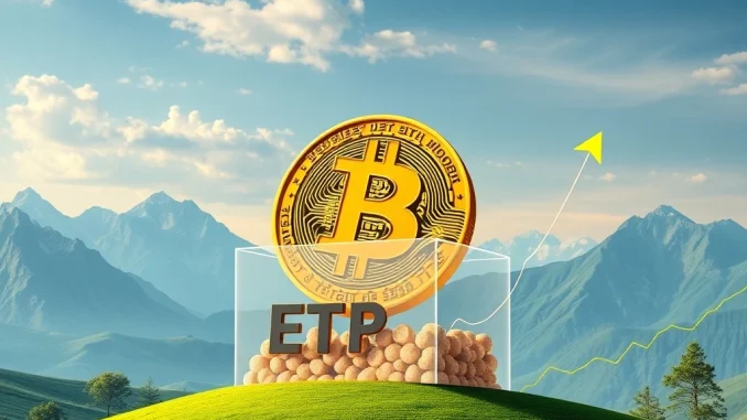 Chart showing the impressive growth of Spot Bitcoin ETFs, now holding over 1.5 million BTC, symbolizing their significant impact on Bitcoin investment.
