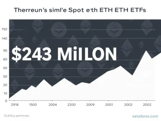 Visualizing significant Spot ETH ETFs net outflows on a chart, reflecting investor sentiment and market shifts.