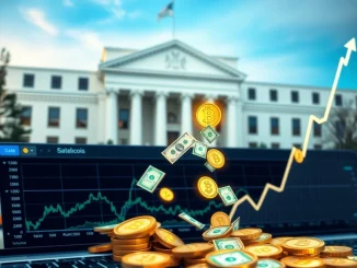 Illustrates significant stablecoin inflows into crypto exchanges, signaling market anticipation ahead of the US Fed rate decision.