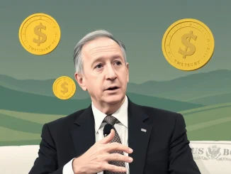 Larry Summers expressing skepticism about stablecoins' ability to boost US debt demand at a financial forum.