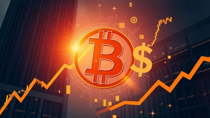 Strive's ambitious $950M Bitcoin capital plan symbolized by Bitcoin logo amidst financial charts, representing significant Strive Bitcoin buys.